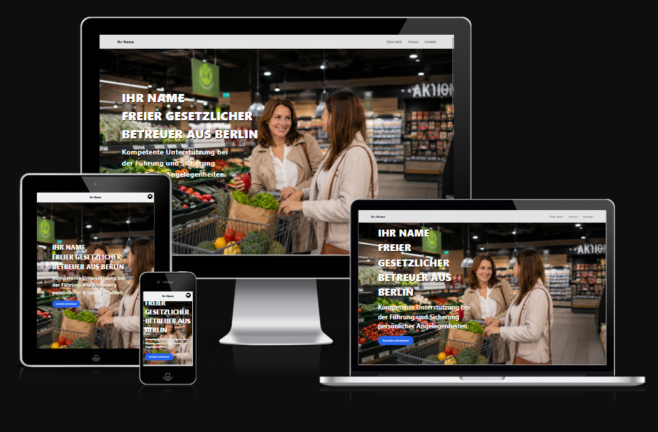 Websitevorlage Betreuungsbüro