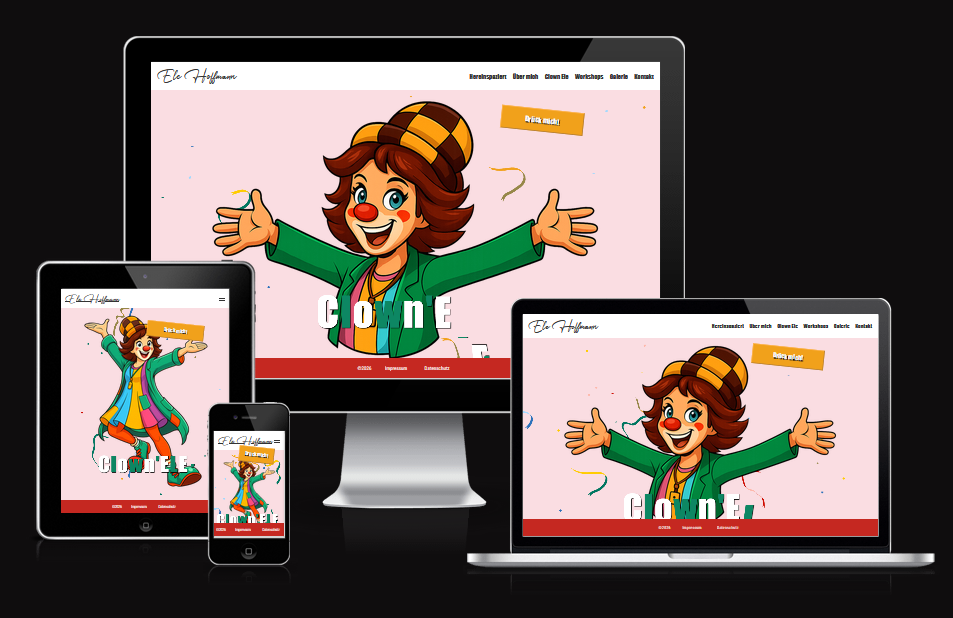 Websitevorlage Clown Ele