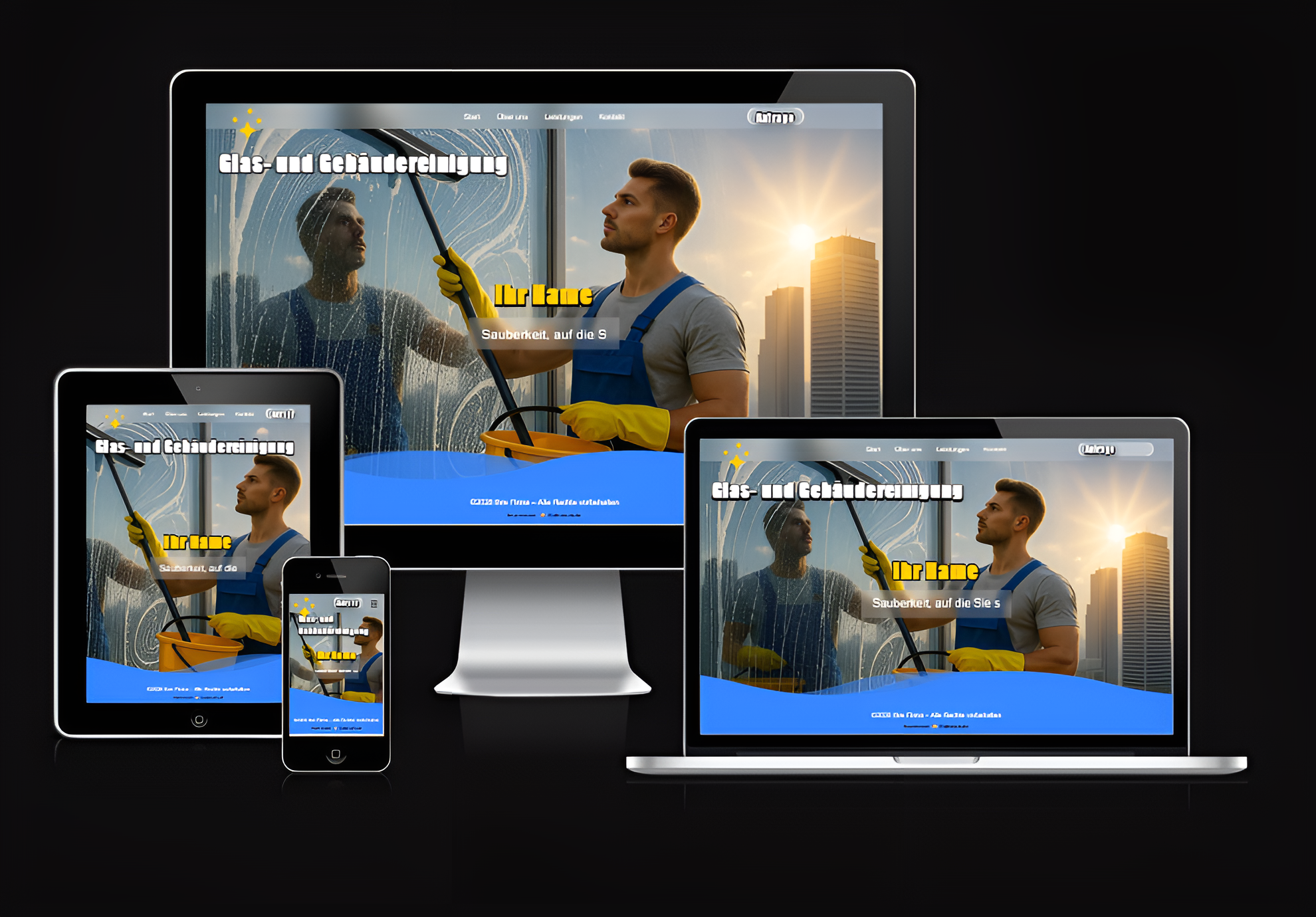 Websitevorlage Glas- und Gebäudereinigung